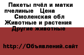 Пакеты пчёл и матки пчелиные › Цена ­ 4 000 - Смоленская обл. Животные и растения » Другие животные   